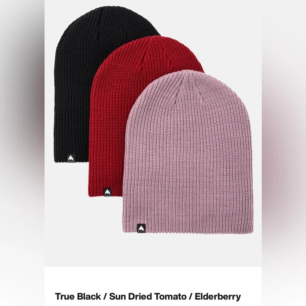 Burton Recycled DND Beanie (3 Pack) - True Black / Sun Dried Tomato / Elderberry - Picture 8 of 9